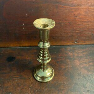 Little Brass Beehive 5 inch Candlestick for small taper candle